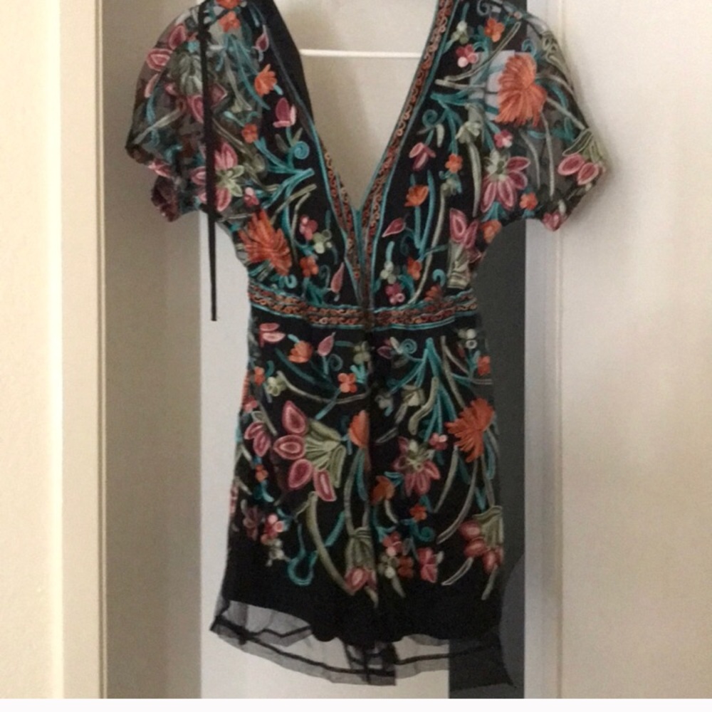 Embroidered romper